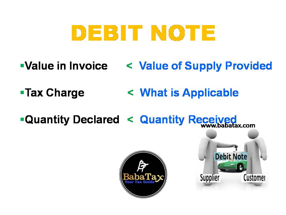 Simple Way To Understand Difference Between Debit Note And Credit Note Baba Tax